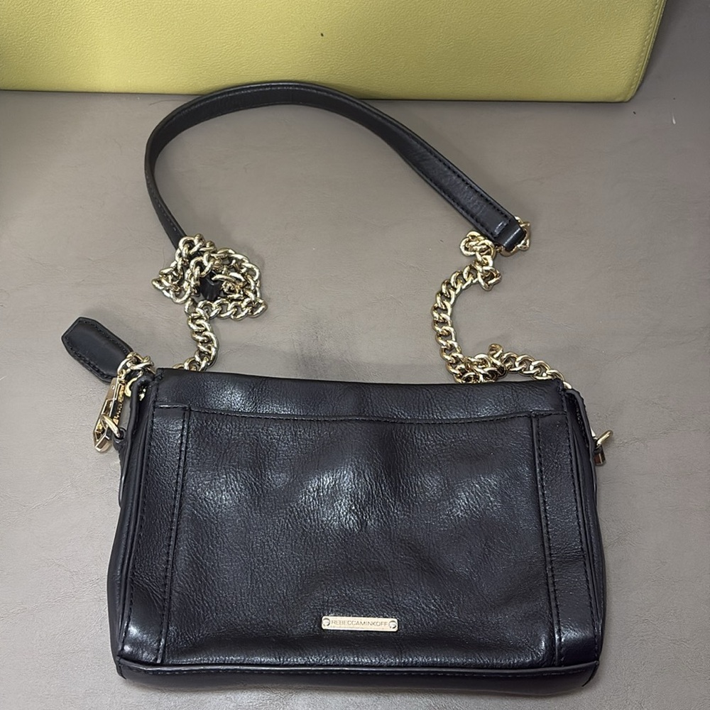 Elegant Black Leather Crossbody Bag